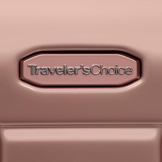 Traveler's Choice Ultimax II Polycarbonate Hardside Luggage with Spinner Wheels, Rose Pink, 31-Inch Large Trunk