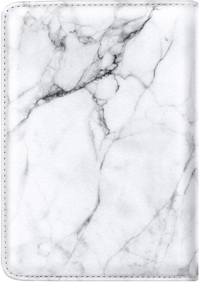 Passport Holder Cover,Traveling Passport Case Marble Passport Wallet for Women,White Marble