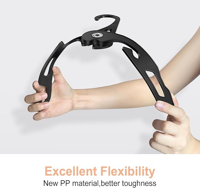 NICEDACK Premium Travel Hangers 6 Pack Portable Folding Clothes Hangers - Super Bearing Collapsible Hanger Foldable Clothes Drying Rack for Travel, Indoor and Outdoor Use (6 Pack Black)