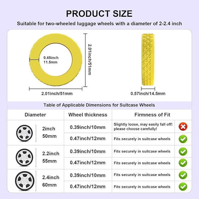 16Pcs Luggage Wheel Covers,Silicone Suitcase Cover for 2-2.4'' Spinner Wheel, Carry On Luggage Wheels Protector,Upgrade Suitcase Wheels Protective,Essential Travel Accessories (Wine Red)