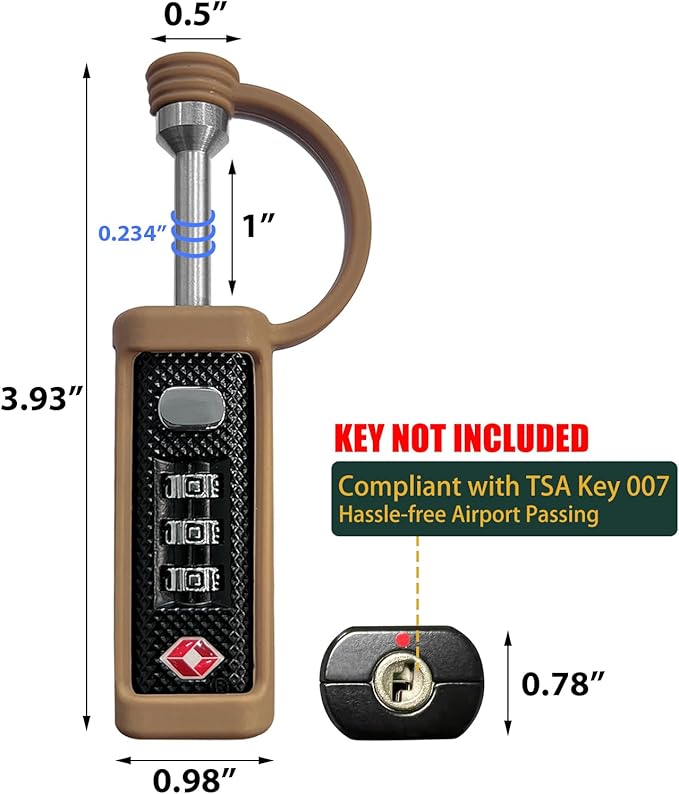 LAFENLIN Gun Case Locks 2 Pack, TSA Approved Case Lock for Gun Case, Handgun Case Padlock for Gun Safe, Air Travel Padlock Hard Pistol Case Lock for Rifles & Shotguns, 3 Digits Heavy Duty TSA Locks