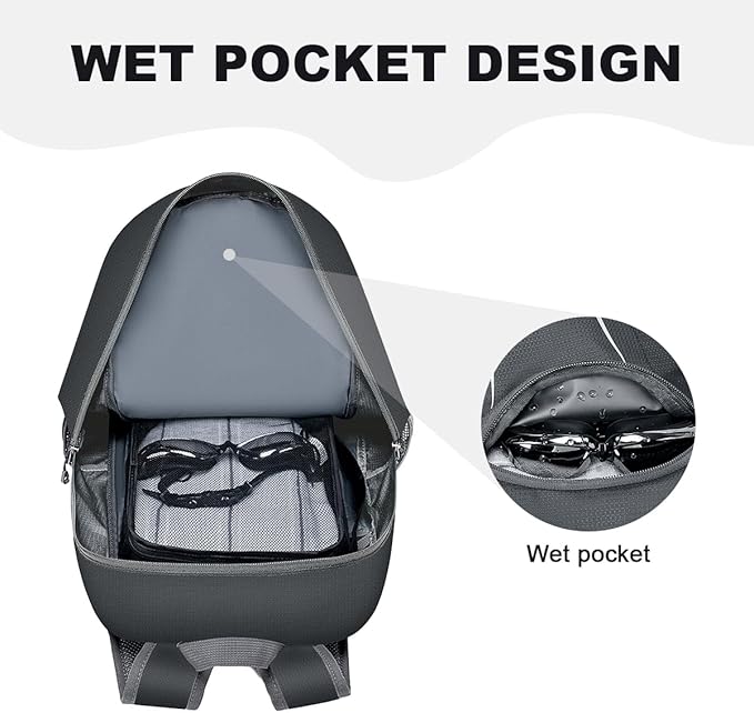 MIYCOO Backpack - Ultra Lightweight Packable Backpack for Travel Camping, Hiking Back Pack Waterproof Foldable Daypack for Men Women Grey