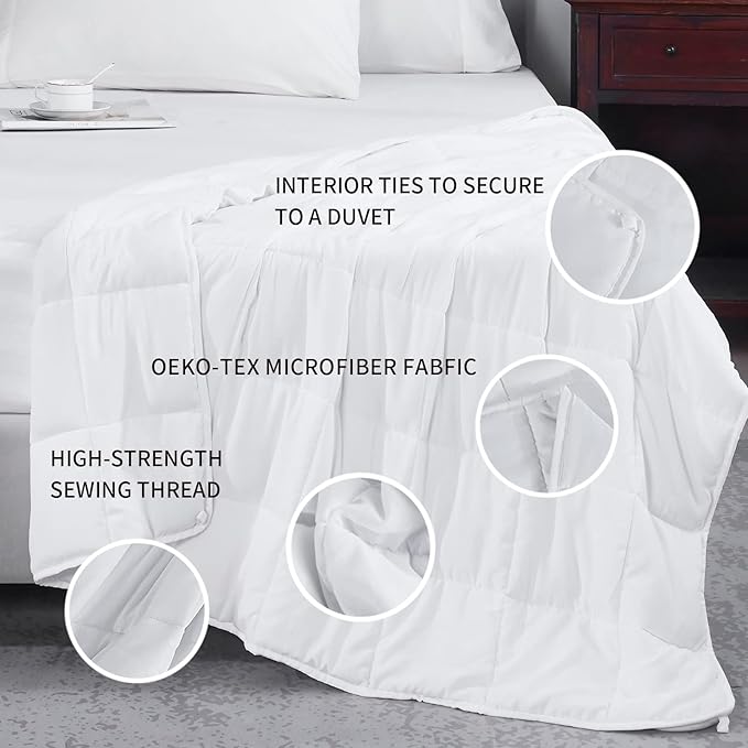 L'AGRATY Weighted Blanket - 60"x80" 20lbs Cooling Breathable Heavy Blanket Microfiber Material with Glass Beads for Adult All-Season Summer Fall Winter Soft Thick Comfort