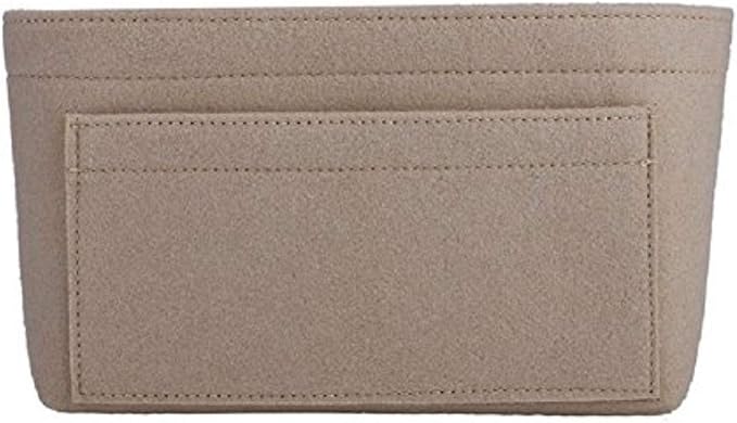 ZTUJO Purse Organizer Insert, Felt Bag Organizer For Handbag Purse Organizer, 13 Colors, 6 Size (Slender Medium, Beige)