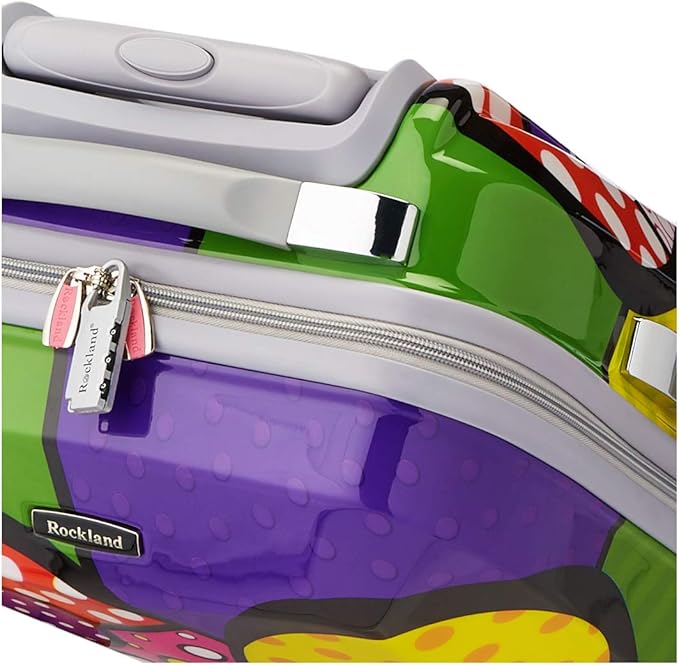 Rockland Vision Hardside Spinner Wheel Luggage, Heart, Carry-On 20-Inch