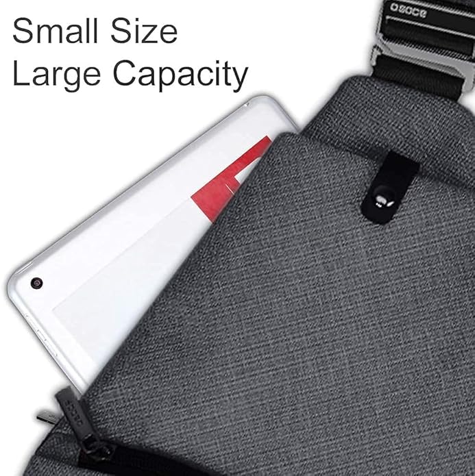 OSOCE Crossbody Sling Bag, Water-Resistant Anti Theft Chest Pack, Minimalist Commuter Daypack for Travel Hiking Work