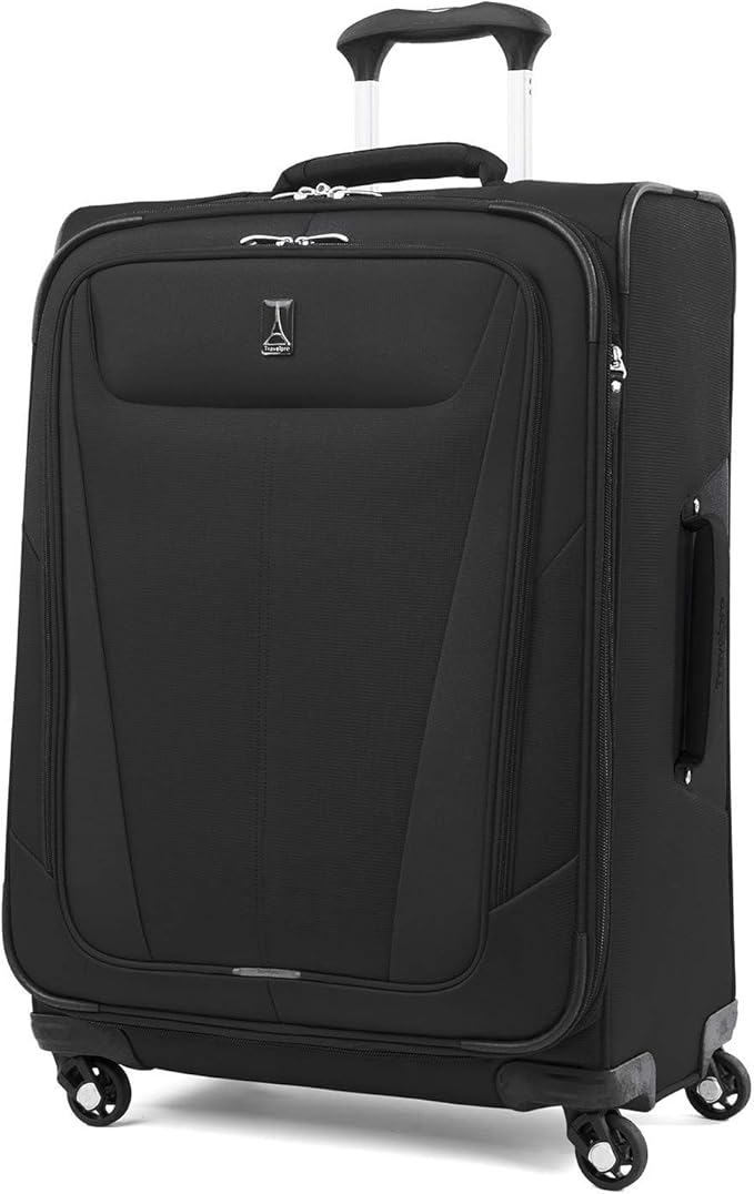 Travelpro Maxlite 5 Softside Expandable Luggage with 4 Spinner Wheels, Lightweight Suitcase, Men and Women, Black, 2-Piece Set (21/25)