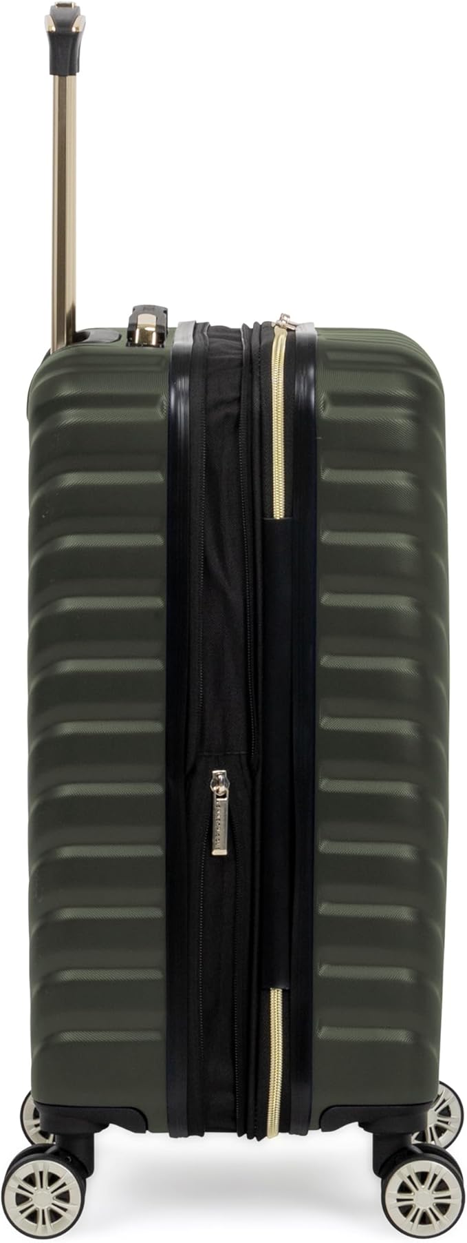 Kenneth Cole REACTION Madison Square Lightweight Hardside Chevron Expandable Spinner Luggage, Olive, 2-Piece (20" Carry On + Sophie Backpack)