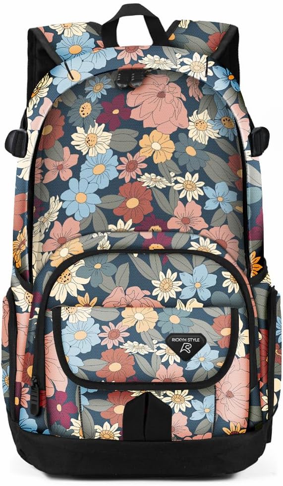 rickyh style School Backpack Travel Bag for Men & Women Lightweight College Back Pack with Laptop Compartmen
