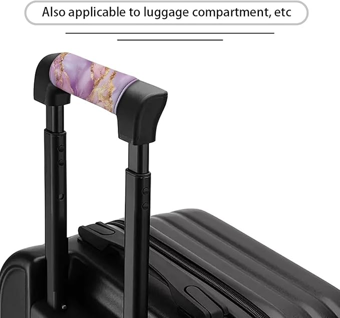 BIGCARJOB Pink Marble Texture Luggage Handle Wraps Set Trolley Case Grip for Women Door Protection Cover Suitcase Handle Cover Gifts Suitcase Handle Wraps Travel Bags Set of 2