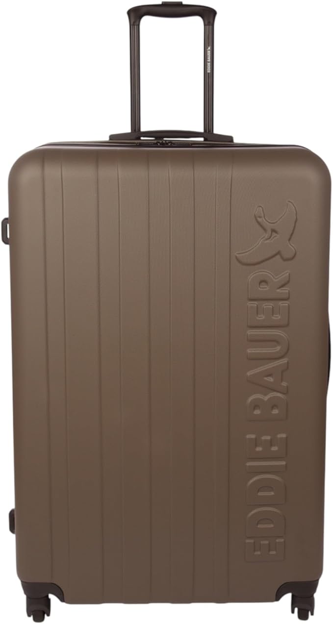 Eddie Bauer Flatiron Check-In 32" Luggage | Hardside | Spinner Wheels | Expandable | Lightweight | Travel Essentials - Dark Fatigue