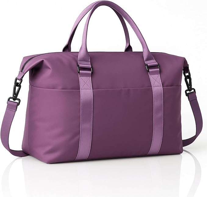 Weekender Duffel Bags for Women, Purple Travel Totes Bag for Airplane Essentials, Overnight Bags for Women with Trolley Sleeve, Large Carry On Hospital Bag for Labor and Delivery, Sport, Gym
