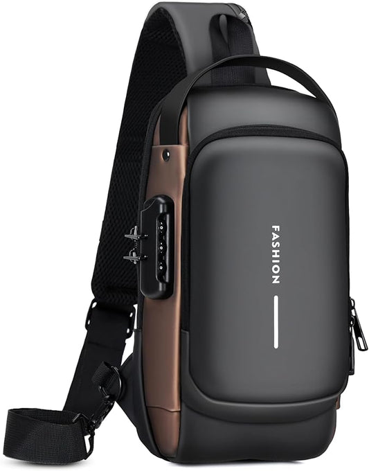 Rcrirth Sling Bag for Men | Anti-theft Crossbody Bag - Crossbody Shoulder Chest Bag for Daily use