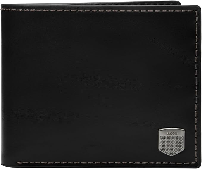 Fossil Men's Hayes Leather Bifold Wallet with Flip ID Window