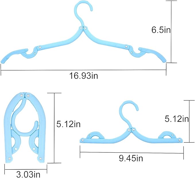 10pcs Colorful Travel Hangers Accessories. Portable Folding Clothes Hangers. Foldable Clothes Drying Rack