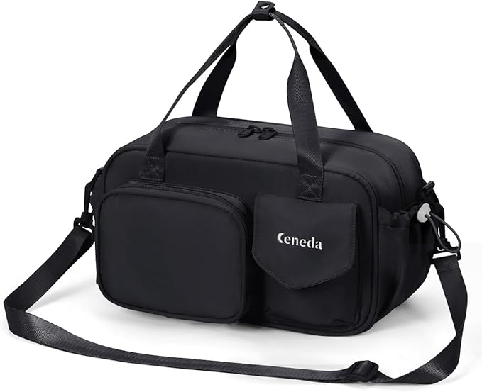 Ceneda 12 inch Mini Gym Bag for Women, Small Duffle Bag with Wet Pocket, Lightweight Multi-Pocket Travel Tote for Yoga, Sports, Workout, Daily Use - Water-Resistant