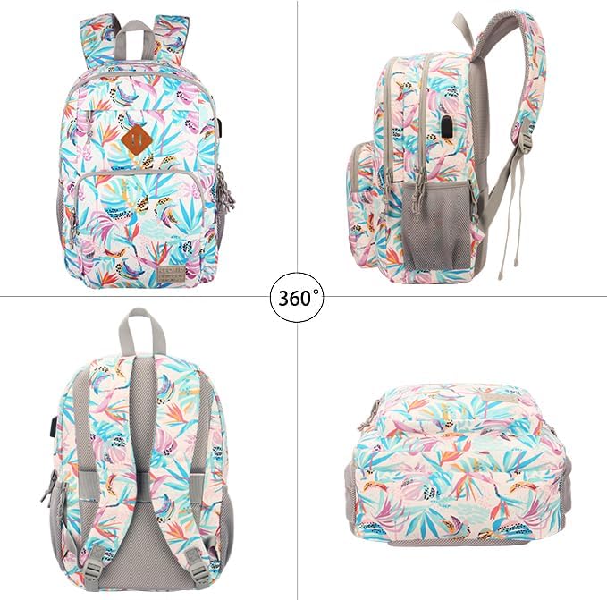KEOFID Classic Laptop Backpack for Men and Women - Anti-Theft with USB Charging, Water Resistant, 15.6" Laptop Compartment, 1-Year Warranty