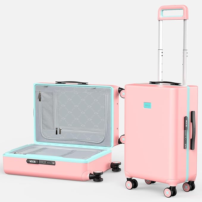 20 Inch Carry-on Luggage Zipperless for Women, Hardside Rolling Suitcase with Spinner Wheels & TSA Lock,PC Lightweight Carry on Luggage Airline Approved 22x14x9 Hard Shell