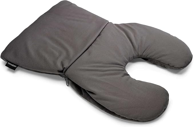 Samsonite 2-in-1 Magic Travel Pillow, Charcoal, One Size