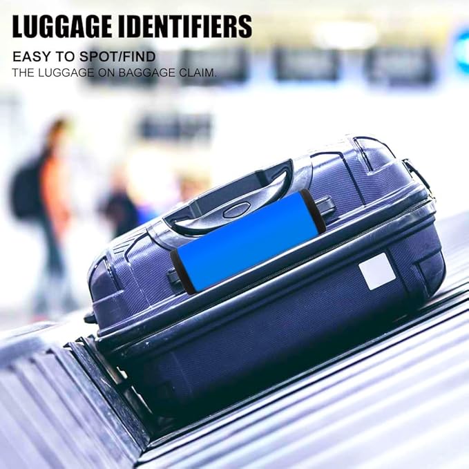 Luggage Handle Wrap 6 Pack-Neoprene Luggage Handle Wraps for Suitcase/Beach Bag/Backpacks Bright Suitcase Identifiers Travel Accessories for Airplane (SkyBlue)