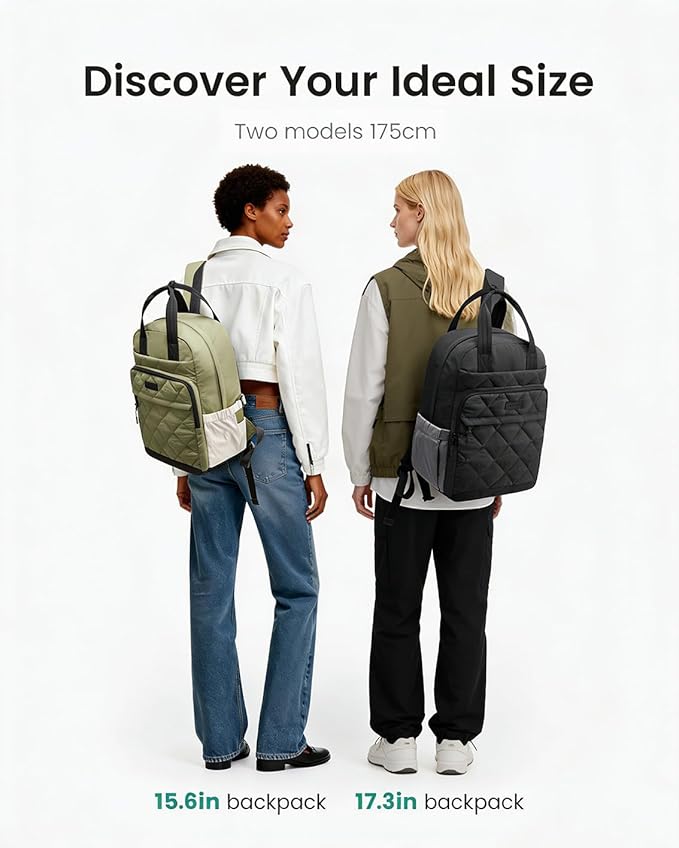 LOVEVOOK Puffer Backpack for Women Fits 15.6 Inch Laptop, Quilted Travel Backpacks Purse with Large Cup Holder, Teacher Computer Work Bags College Shool Bookbag, Puffy Carry On Personal Item Bag