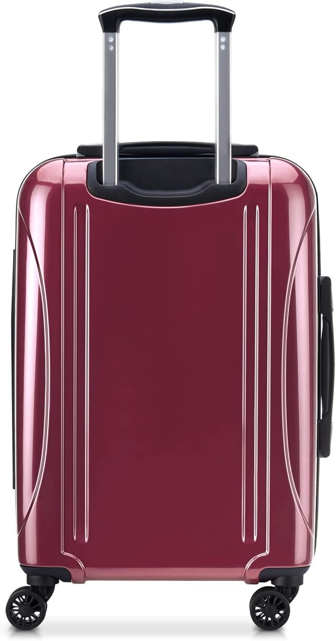 DELSEY PARIS Helium Aero Hardside Expandable Luggage with Spinner Wheels, Peony Pink, Carry-On Plus 21 Inch