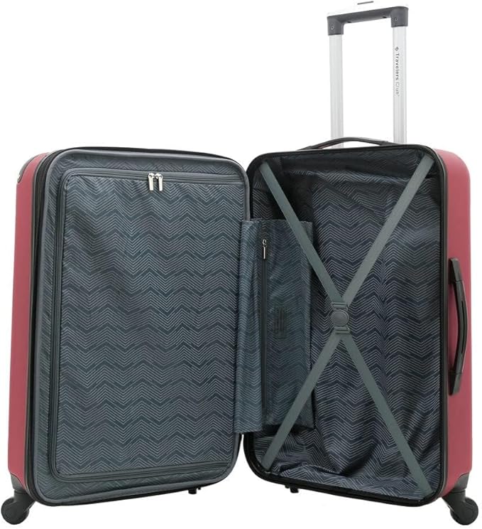 Travelers Club Chicago Hardside Expandable Spinner Luggage, Apple Butter, 5 Piece Set