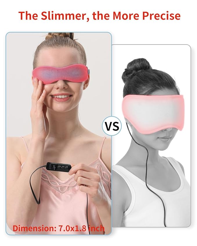 Aroma Season Heated Eye Mask for Dry Eyes, Warm Eye Compress with Flaxseed Graphene FIR for MGD, Dry Eye Syndrome, Chalazion Blepharitis Treatment, Steam Moist Heat Therapy to Unclog Glands (Purple)