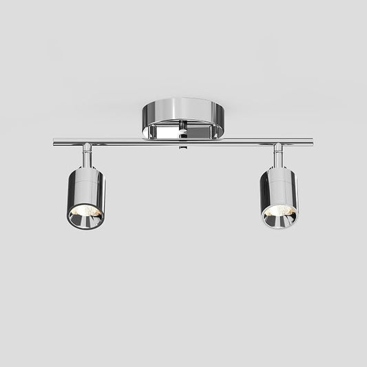 Shura Chrome 2-Light Track Light with Rotatable Heads, Integrated LED Bulbs, 15 in. Track Lighting Kit, 3000k, 1120 Lumens