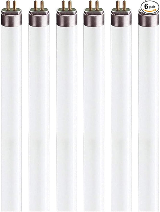 Circle F8T5 Fluorescent Light Bulbs - 12 inches Under Cabinet Bulb - Cool White 4100k 8 Watt Tube Bulb - Pack of 6