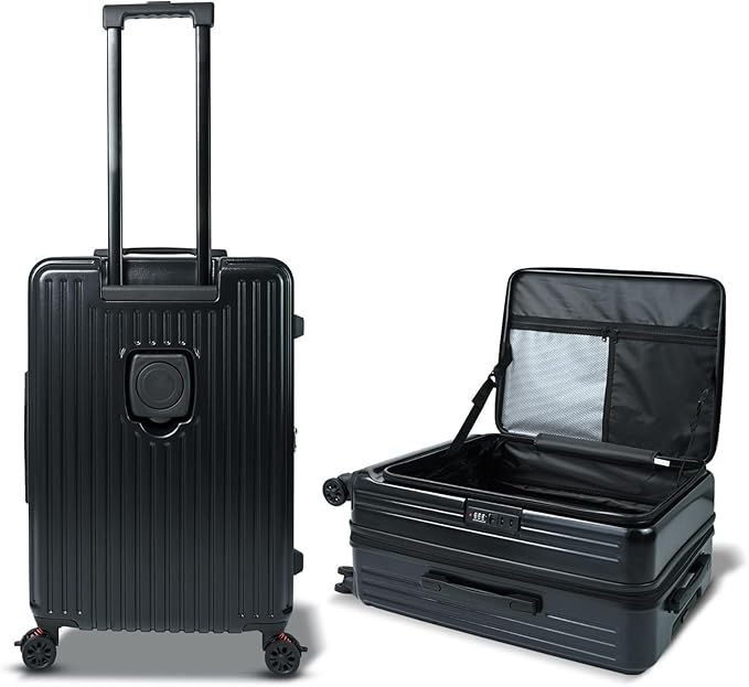 Checked Luggage with Spinner wheels, 24 inch luggage, Medium Suitcases with Wheels,Hard Shell Top-open Design Expandable Luggage