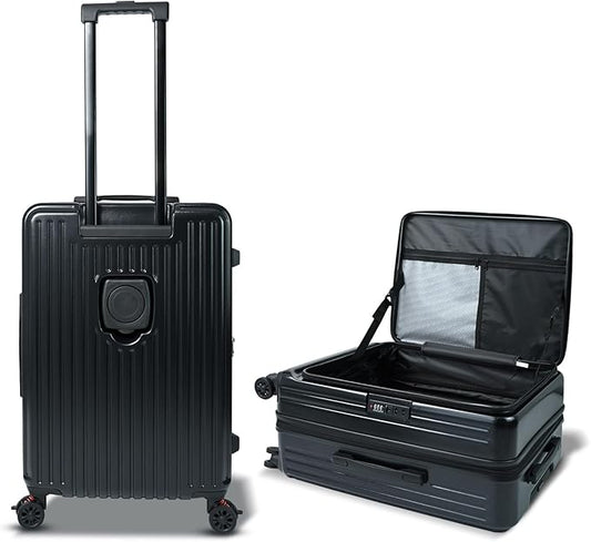 Checked Luggage with Spinner wheels, 24 inch luggage, Medium Suitcases with Wheels,Hard Shell Top-open Design Expandable Luggage