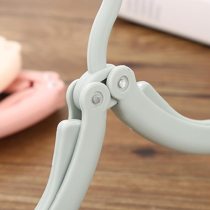 Travel Folding Hanger Household Multifunctional Portable Hanger (Blue Pink Green Beige)