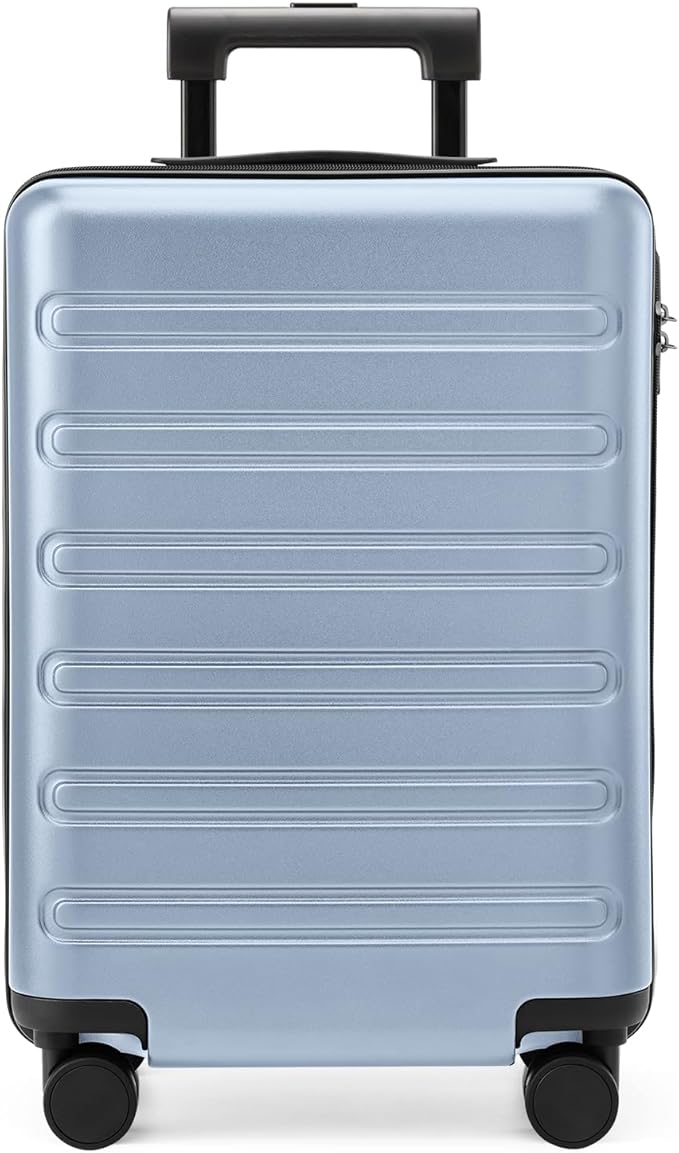 NINETYGO Large Checked Luggage 28 Inch, Checking In Luggage with Smooth Double Spinner Wheels, Hard Shell PC+ABS Suitcase, Lightweight Travel Luggage, TSA Approved (Blue, Andes)