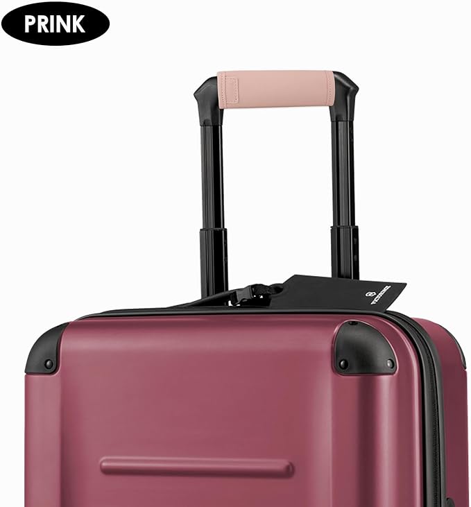KINIVA Leather Luggage Handle Wrap 2 Pack Set,Luggage Identifiers Tags Markers for Luggage Suitcase,Travel Accessories