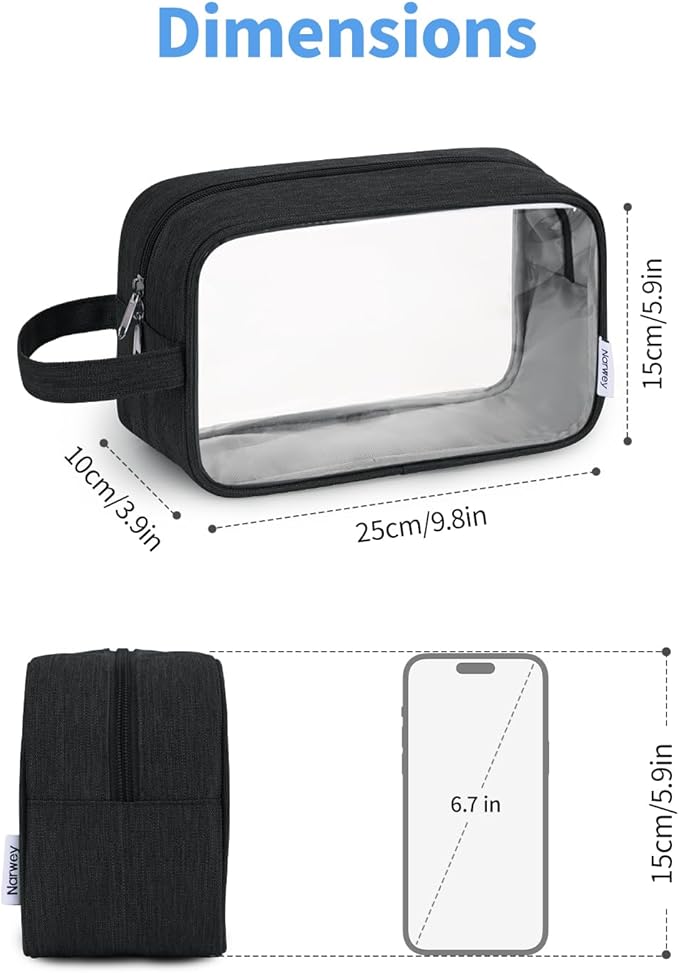 Narwey Travel Toiletry Bag for Women Traveling Dopp Kit Men Travel Bag for Toiletries Cosmetic Bag Makeup Bag Medicine Bag for Traveling