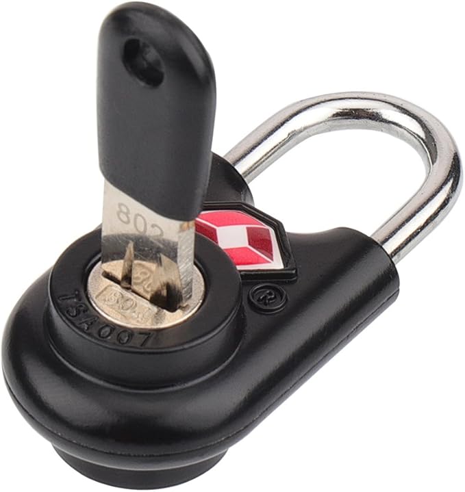 SURE LOCK Mini TSA Approved Keyed Luggage Lock – One Key Opens All, Fits Tight Zipper Gaps & Small Pull Holes, Compact Travel Lock for Suitcases, Backpacks & Handbags