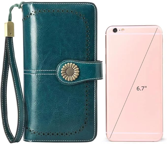 SENDEFN Wallets for Women Leather Credit Card Holder with RFID Blocking Large Capacity Wristlet | with RFID Blocking, Large Capacity, Wristlet, with RFID Blocking, Large Capacity, Wristlet