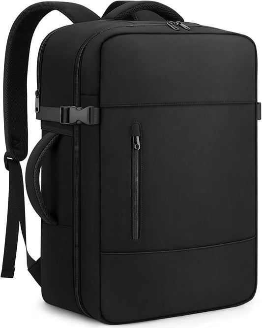 ZOMFELT Travel Backpack for Women Men, 45L Carry On Backpack Luggage 22x14x9 Airline Approved, TSA 15.6inch Laptop Backpack Personal Item Travel Bag, Water Resistant Mochila For Business Work, Black