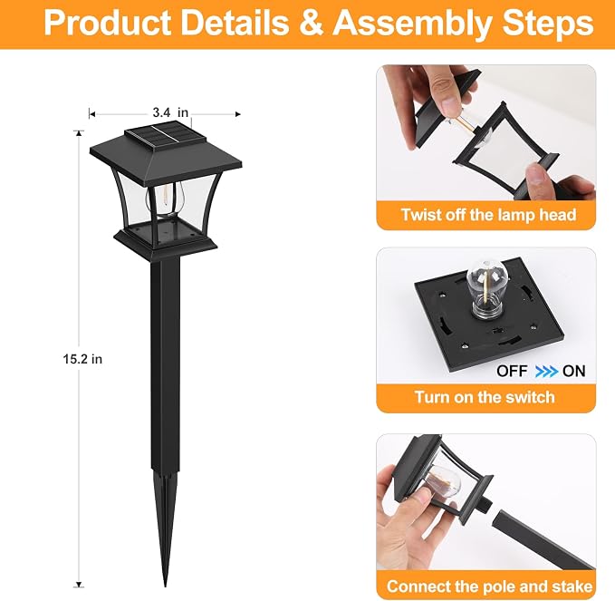 Sparkblaze 10 Pack Solar Pathway Lights Outdoor, Cold White | Ideal for Walkways, Gardens, Lawns, Driveways & Landscape Lighting, Automatic Dusk-to-Dawn Lighting