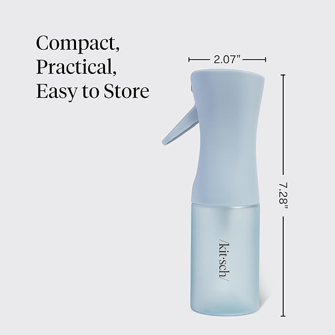 Kitsch Continuous Spray Bottle for Hair – Fine Mist Water Mister & Water Spray Bottle – Recycled Hair Spray Bottle – Spray Bottles for Cleaning, Styling, Plants & More – Haze Blue, 150ml