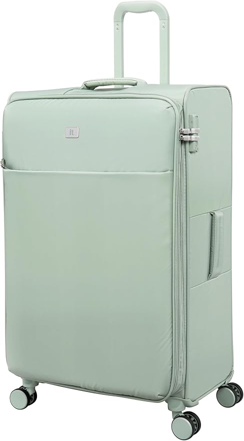 It Luggage Lustrous Luxe 32" Softside Checked 8 Wheel Spinner, Desert Sage