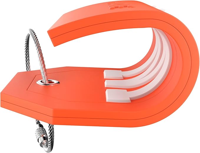 Shacke Initial Luggage Tag with Full Privacy Cover and Stainless Steel Loop – (Letter W)
