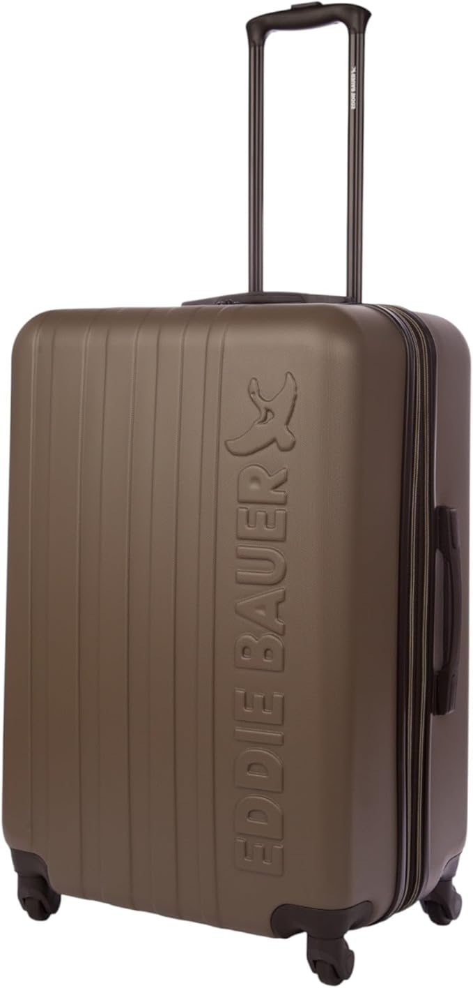 Eddie Bauer Flatiron Check-In 28" Luggage | Hardside | Spinner Wheels | Expandable | Lightweight | Travel Essentials - Dark Fatigue