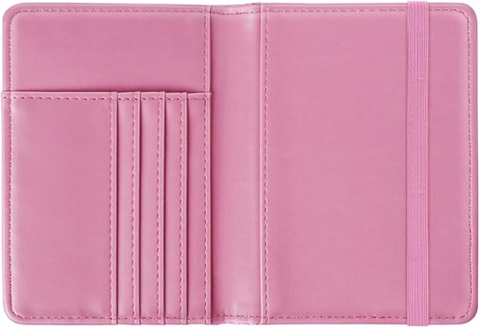 Passport Holder Cover,Traveling Passport Case Cute Passport Wallet for Women,Peach Glitter