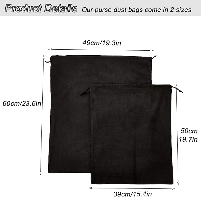 LAKE OF FIRE Dustproof Storage Bags with Drawstring Closure, 2-Piece Set – Multi-Purpose Protective Pouches for Handbags, Purses, Shoes, and Boots