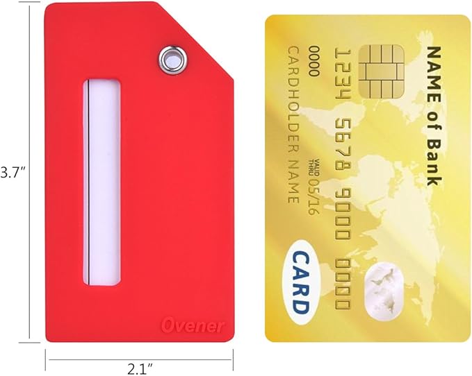 5Pack Silicone Luggage Tag with Name ID Card Perfect to Quickly Spot Luggage Suitcase by Ovener