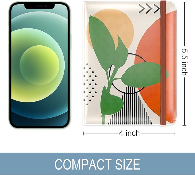 Passport Holder for Travel Essentials, Passport Wallet Cover Case for Travel Must Haves Accessories, Passport Book Holders for Women and Men, Tropical Plants