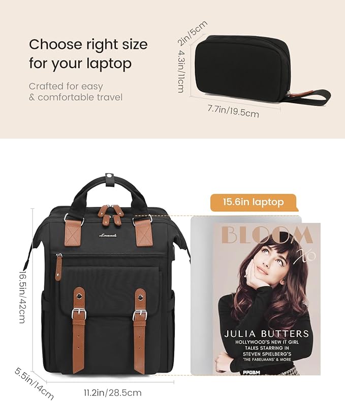 LOVEVOOK Laptop Backpack for Women Work Travel Computer Backpacks Purse, Doctor Nurse Bag Teacher Business Laptop Bag, Fashion College Backpack Casual Daypack, 17 inch-Upgrade