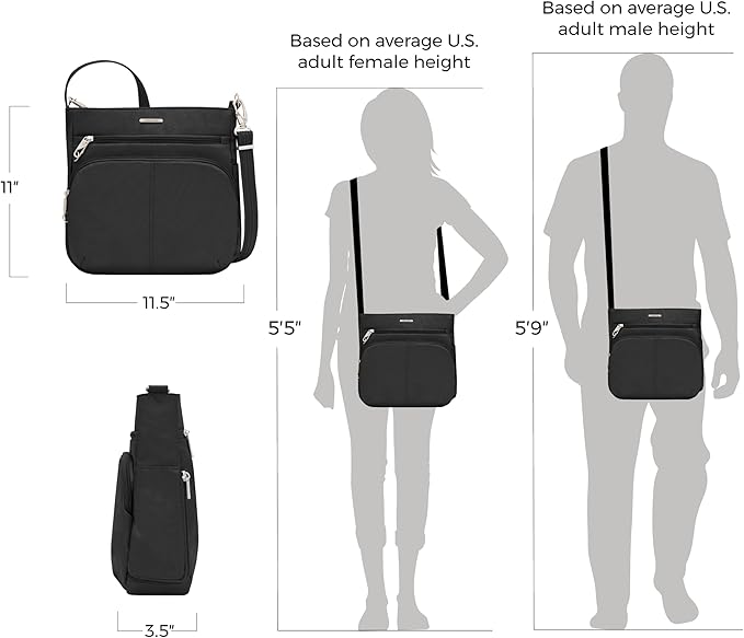 Travelon Anti-Theft Classic North/South Crossbody Bag